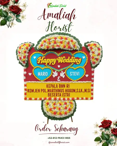 Papan Bunga Pernikahan Gerduren